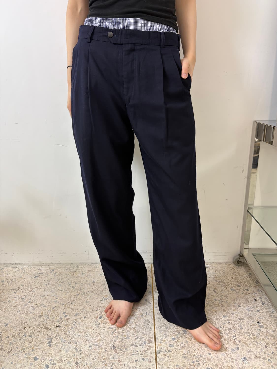 90‘s BURBERRY 투턱 슬랙스 상품이미지2