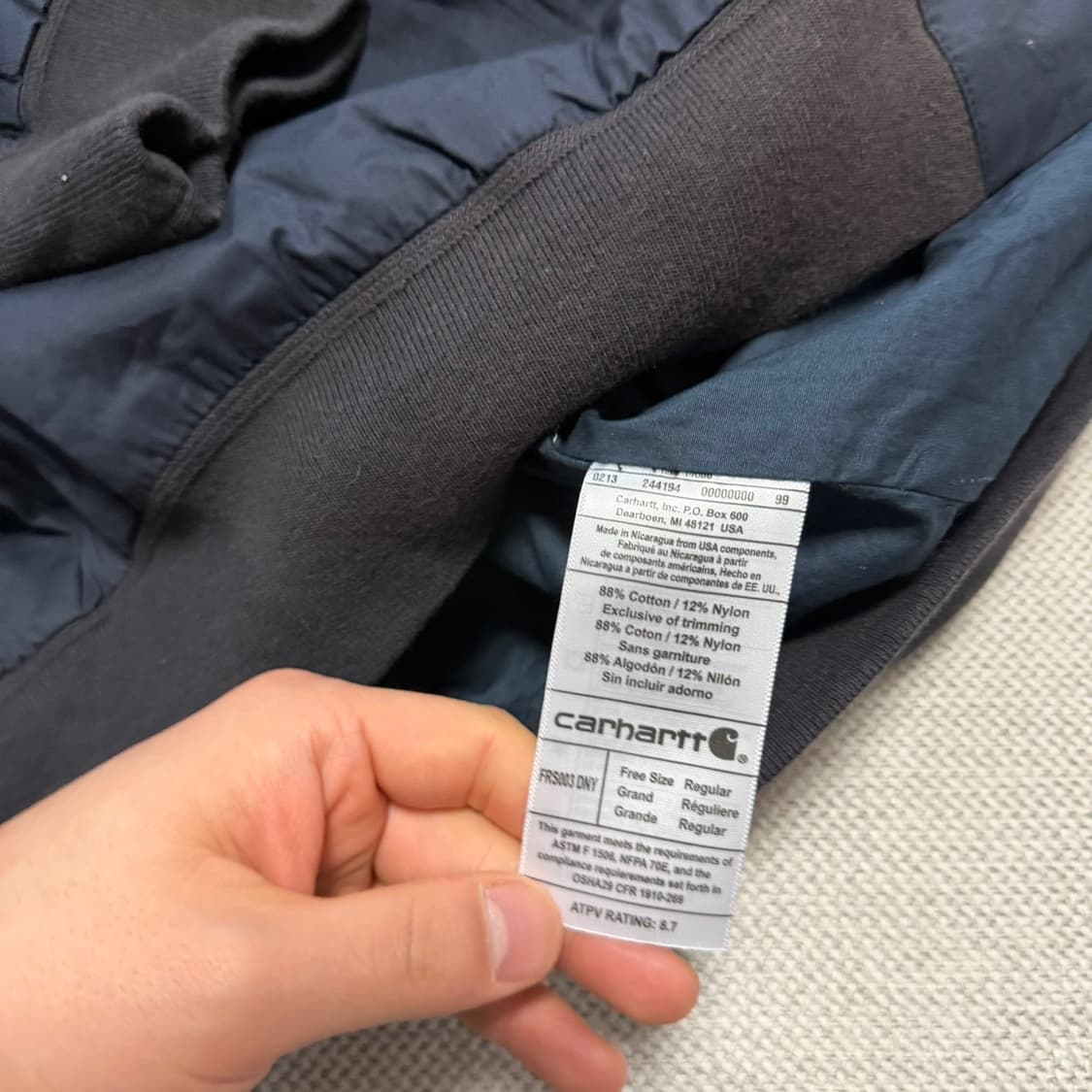 칼하트 트랙 바람막이 블루종 자켓 상품이미지3