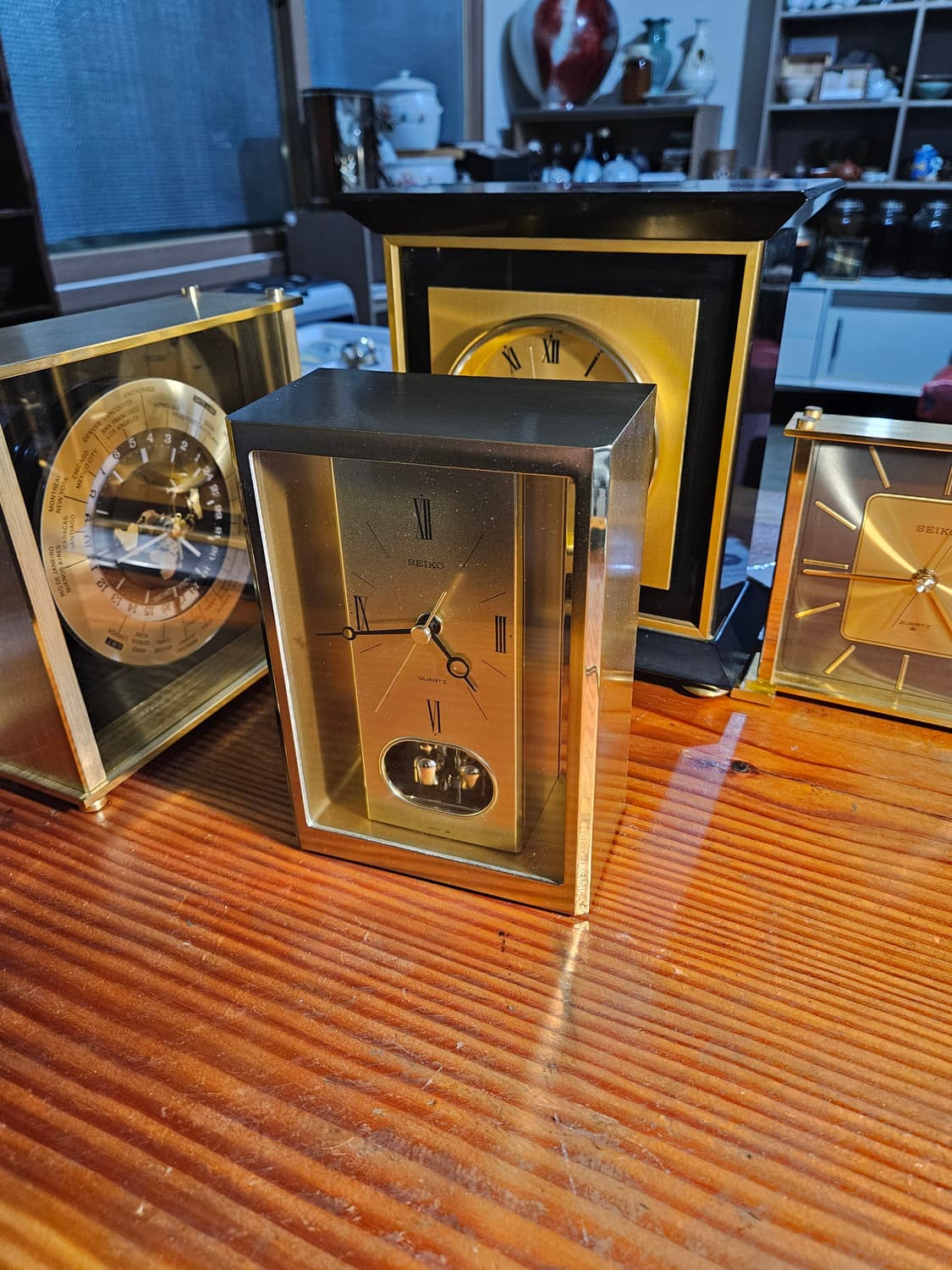 세이코 황동제작 프리미엄 빈티지 탁상시계 쿼츠 상품이미지2