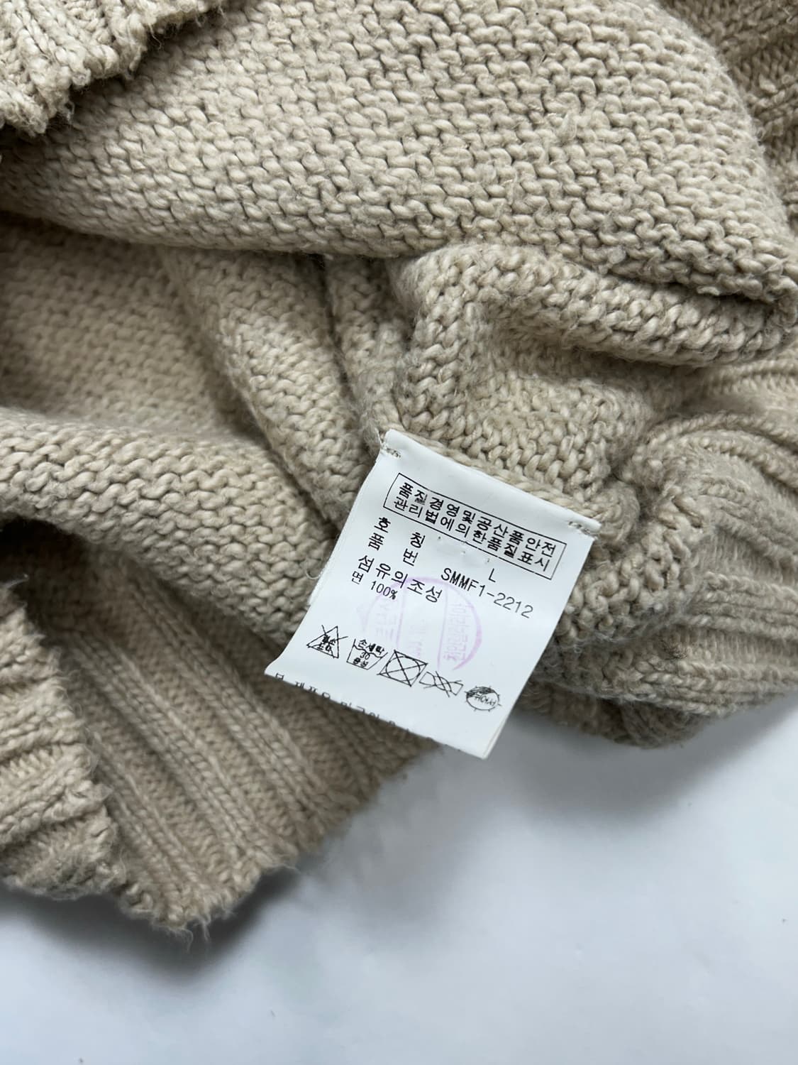 폴로 랄프로렌 코튼 베이지 니트 L 상품이미지6