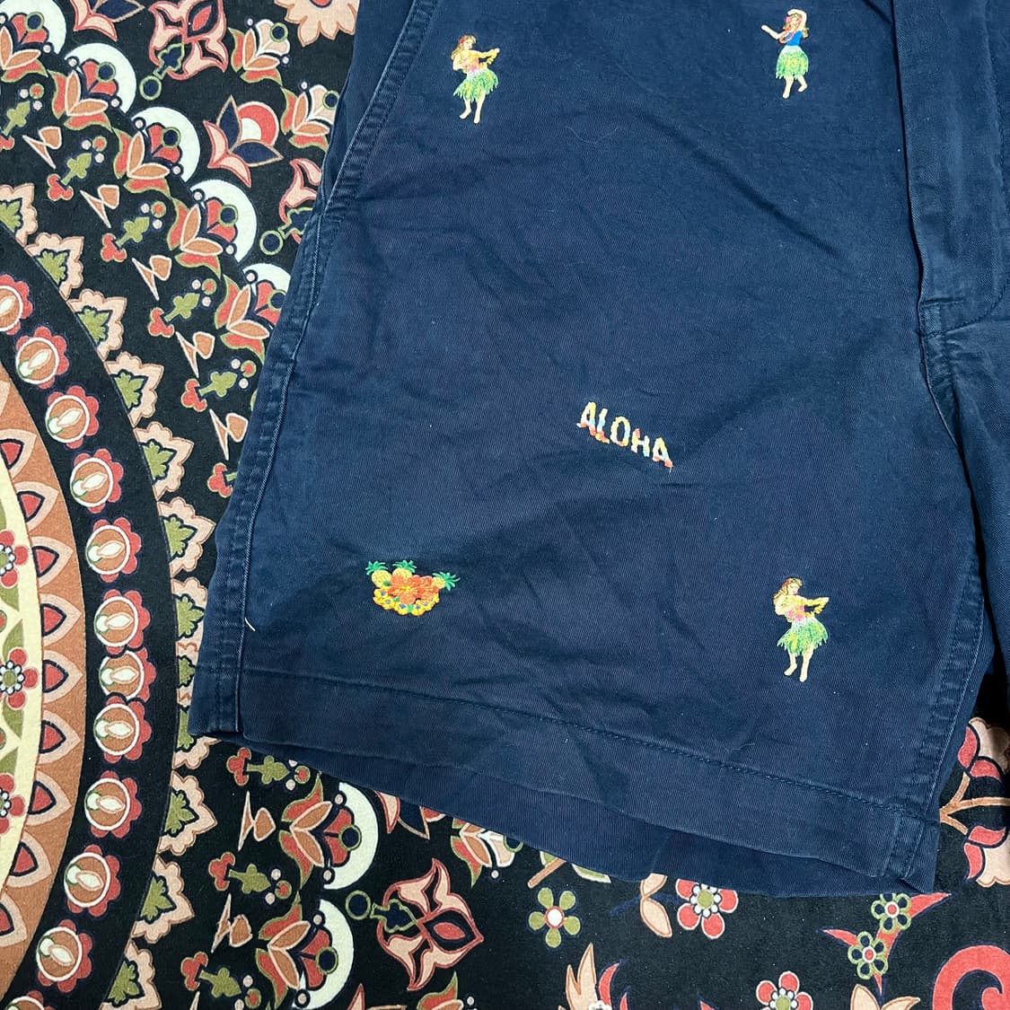 폴로 랄프로렌 알로하 자수 반바지 M 상품이미지4