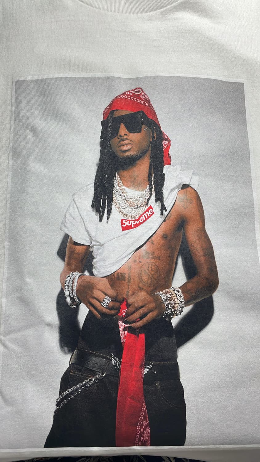 슈프림 플레이보이카티 포토티 화이트 M 상품이미지2