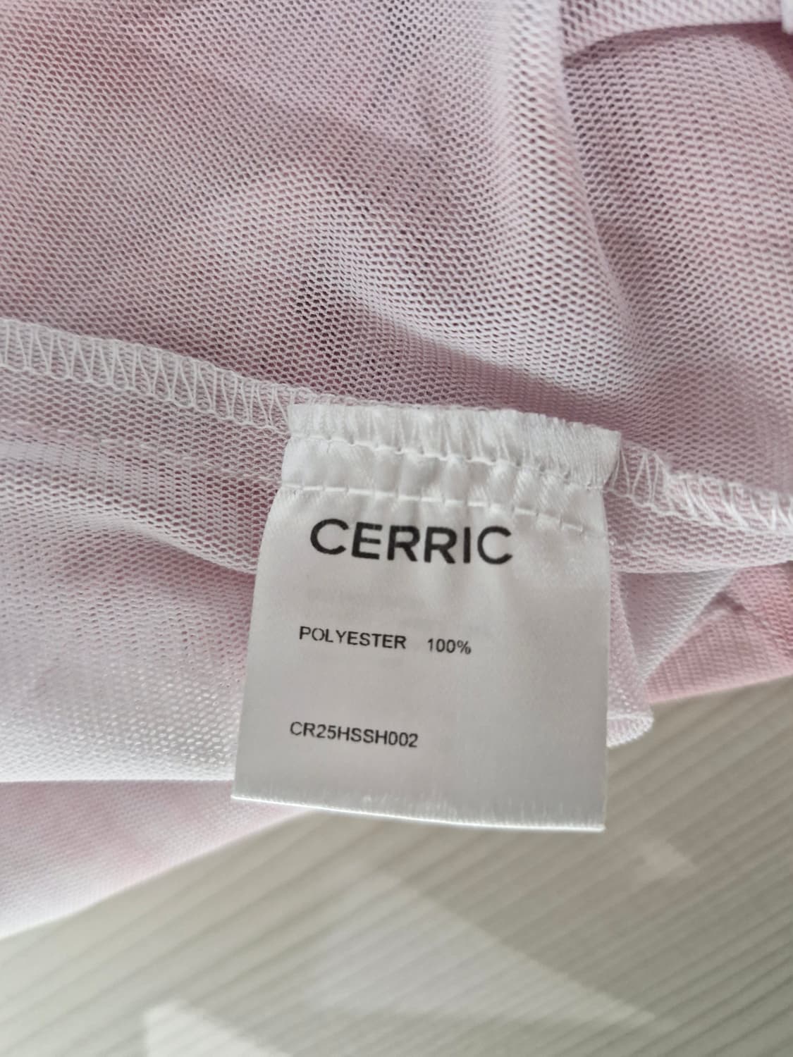 CERRIC 세릭 25S/S 씨쓰루 체크 셔츠 핑크 상품이미지8