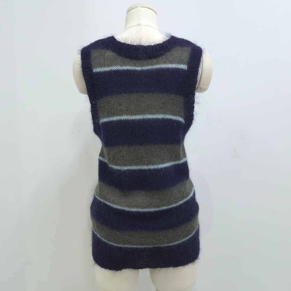 모헤어 네이비 스트라이프 니트  베스트 상품이미지3