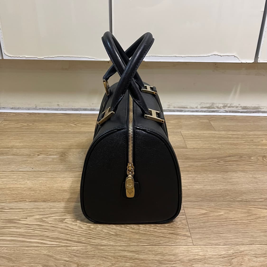 정품/백화점) MCM 사피아노 블랙 보스턴 토드백 토트백 핸드백 가방 상품이미지4