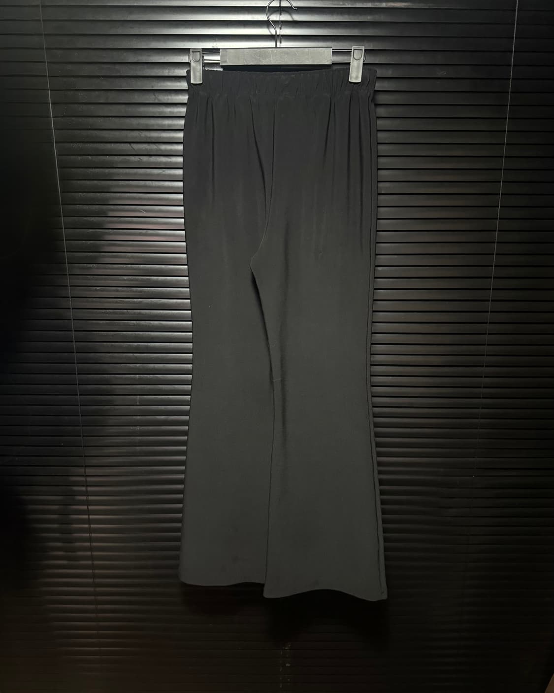 R9 부츠컷 플레어진 나팔 바지 트랙 팬츠 트레이닝 밴딩 와이드 S 블랙 상품이미지4