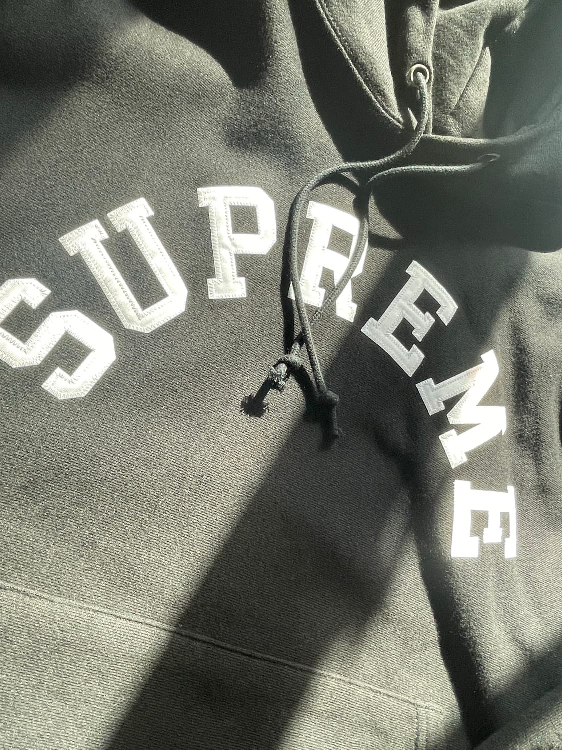 슈프림x 챔피온 후드 스웨트셔츠 블랙 L 상품이미지1