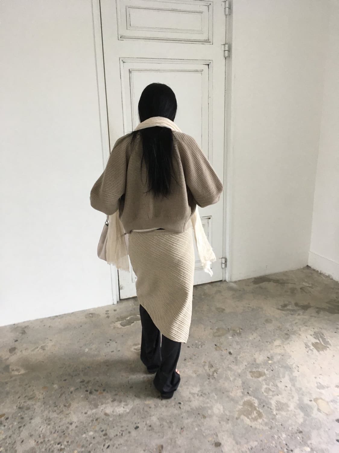 브리드 3D 플리츠 가디건 카키 상품이미지5