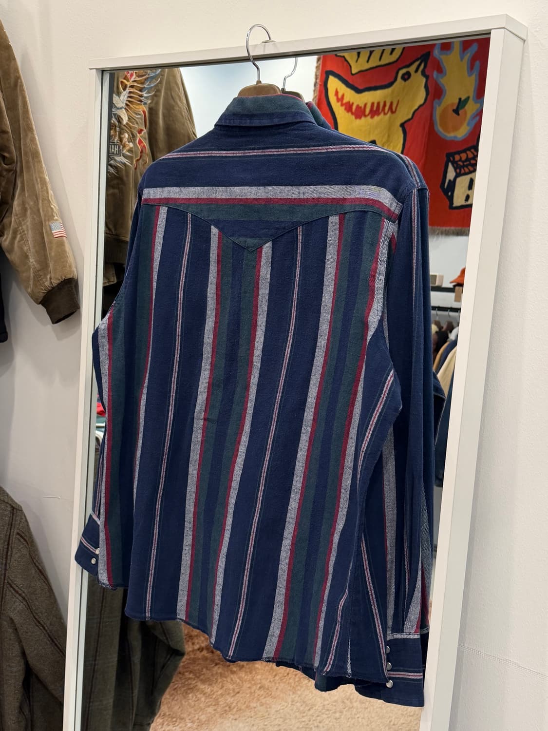 90s Wrangler 랭글러 스트라이프 웨스턴 셔츠 상품이미지5