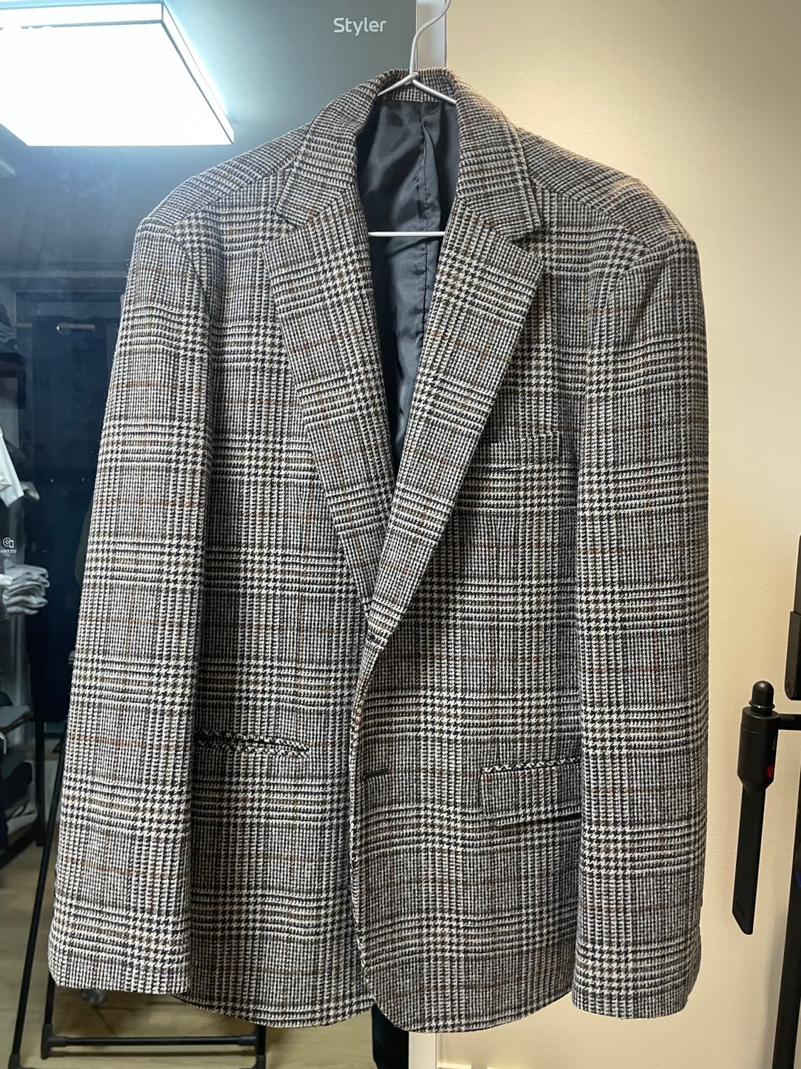 모디파이드 글렌 체크 블레이저 브라운 XL 상품이미지1