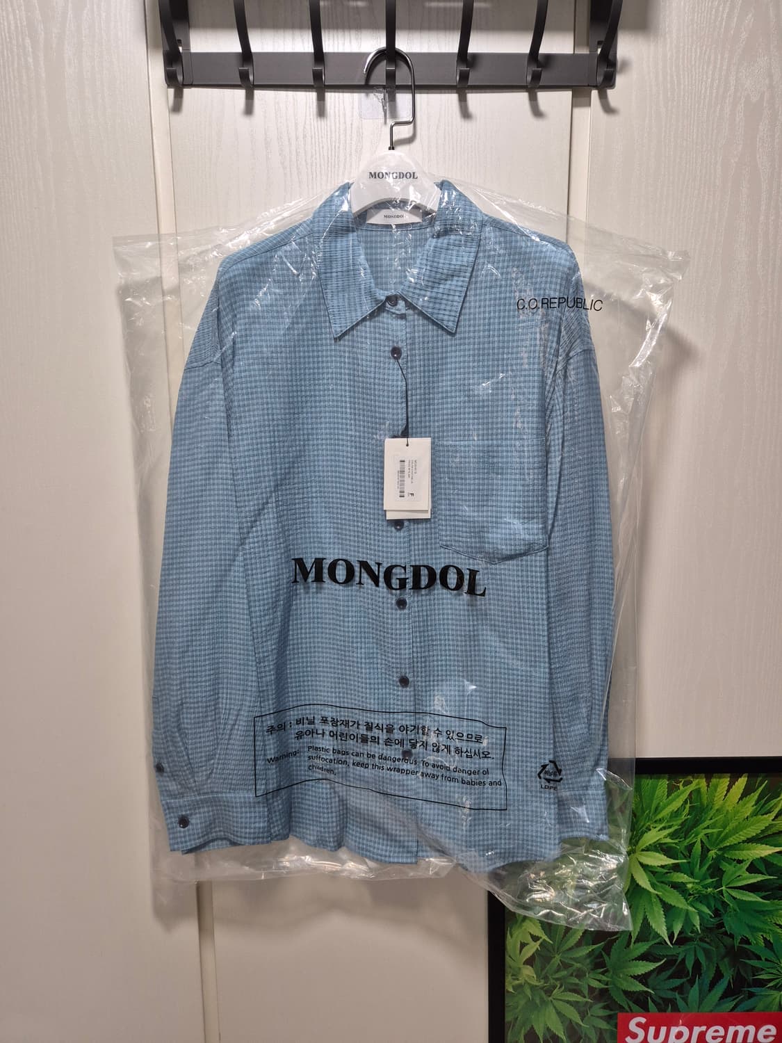 (세일)(새상품)MONGDOL 시어서커 셔츠 하늘색 상품이미지1