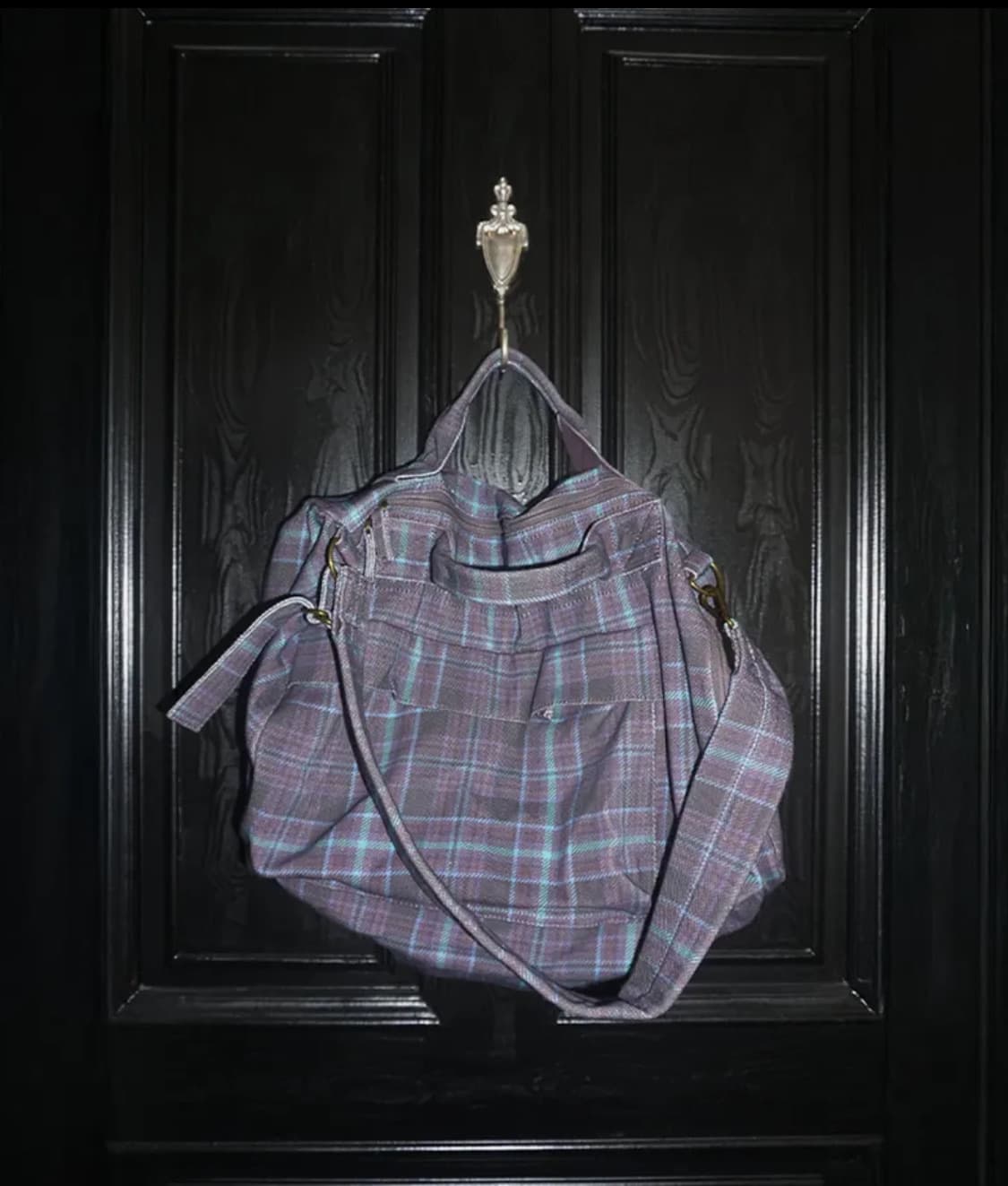 스컬프터 Three-Way Twill Bag Purple Check 상품이미지3