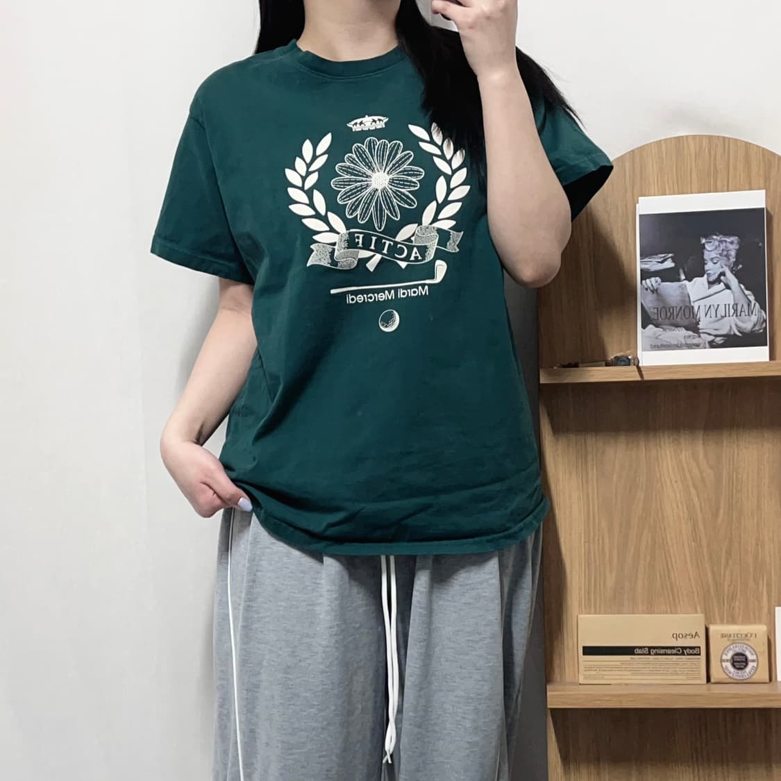 [정품] 마르디메크르디 그린 반팔티 [ FREE ] 상품이미지1