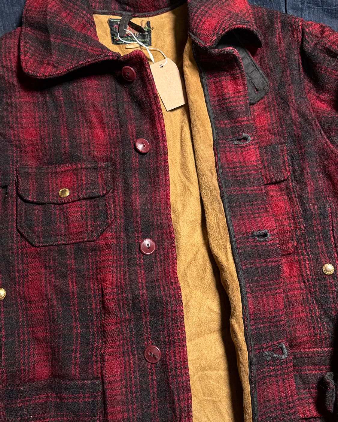 30-40‘s 울리치 플래드 체크 매키노 크루저 자켓 44 상품이미지3