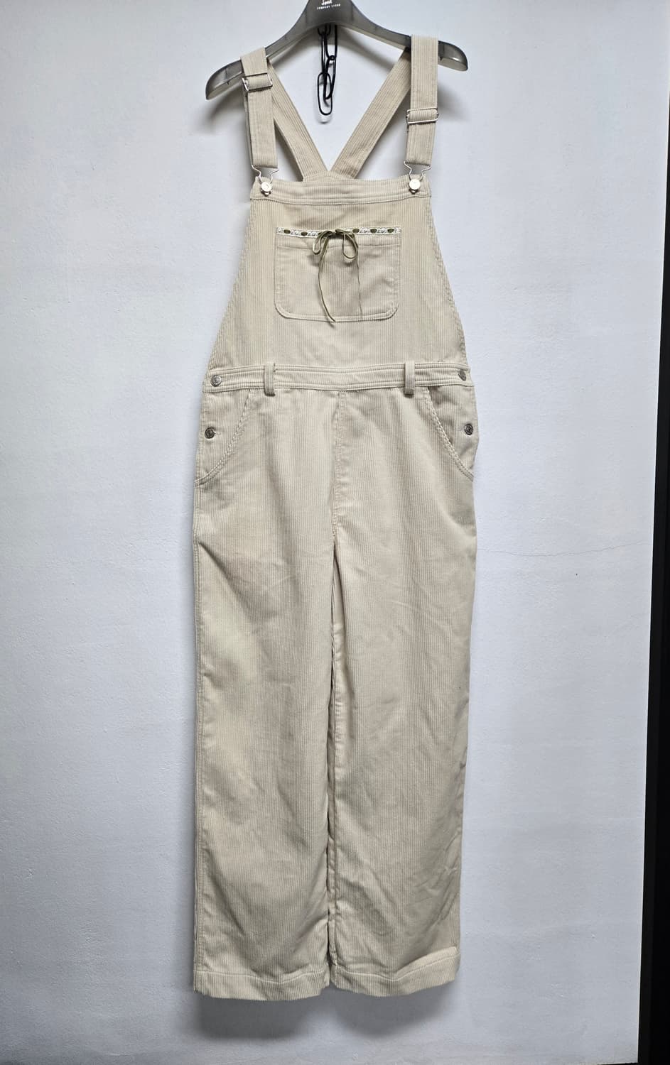 마가린핑거스 리본 코듀로이 오버롤 아이보리 점프수트 상품이미지2