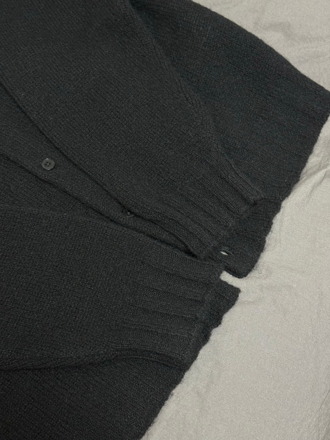 [5] 오라리 셰틀랜드 울 캐시미어 니트 가디건 블랙 상품이미지6