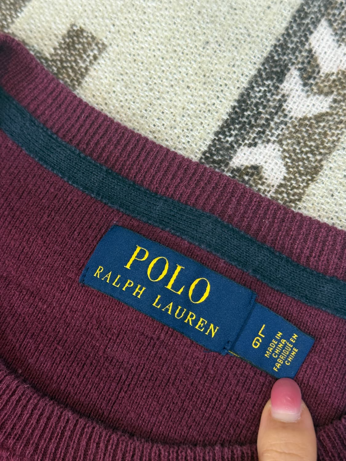 폴로랄프로렌 니트 버건디 상품이미지4
