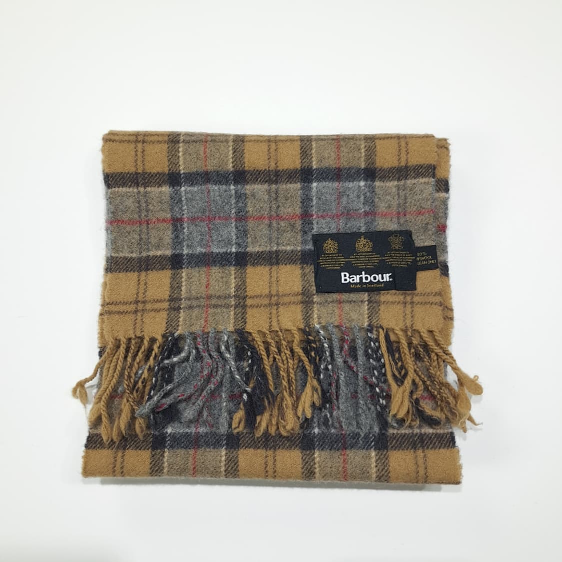 MX494 바버 90s 스코틀랜드판 램스울 클래식타탄 머플러 목도리 상품이미지6