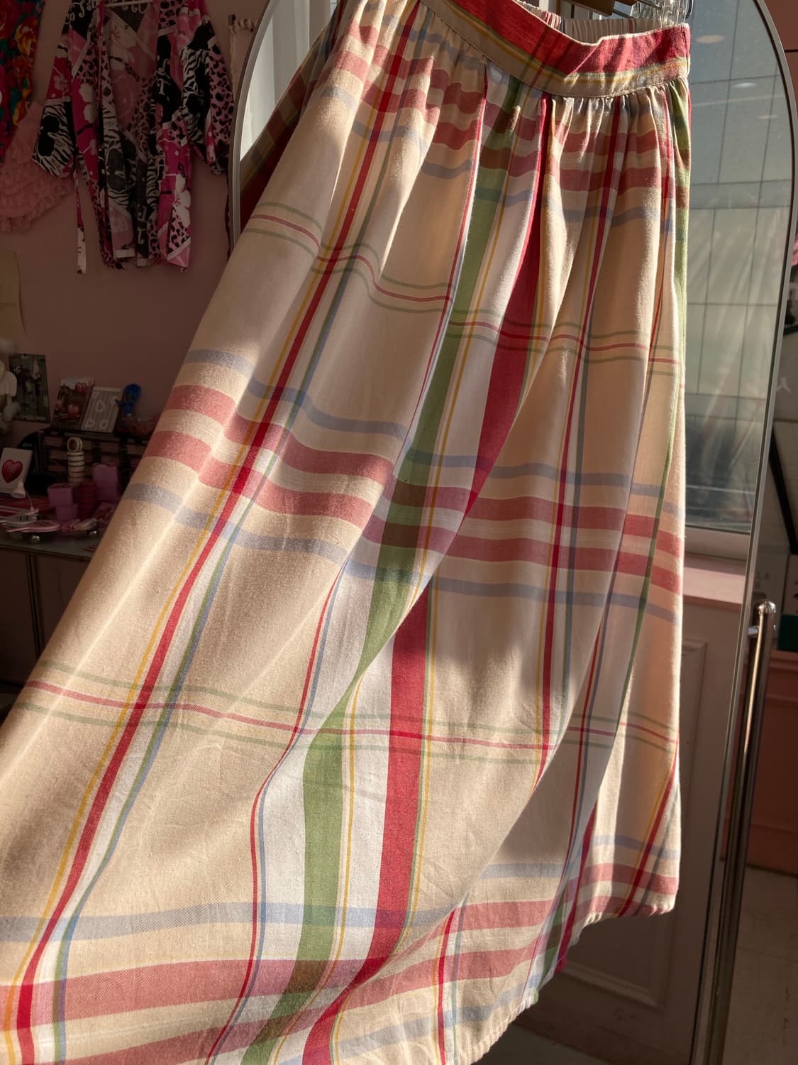 체크무늬 플레어 롱스커트. 진짜 예쁜 😍 상품이미지2