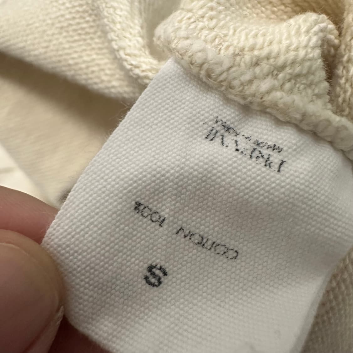 PREVAIL 프리베일 여성 반집업 맨투맨 아이보리 S 상품이미지8