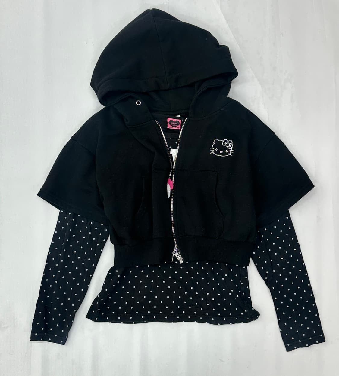 🖤헬로키티 집업 팝갸루 코디세트🖤 도트 데코라 산리오 정품 일본빈티지 상품이미지2