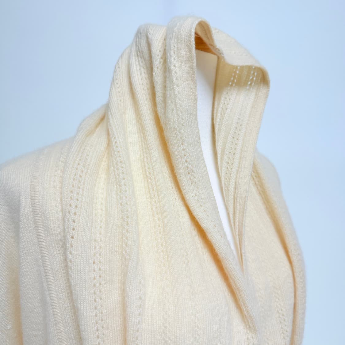 [캐시미어 100%] 아이보리 셔링 포인트 롱 가디건 상품이미지4