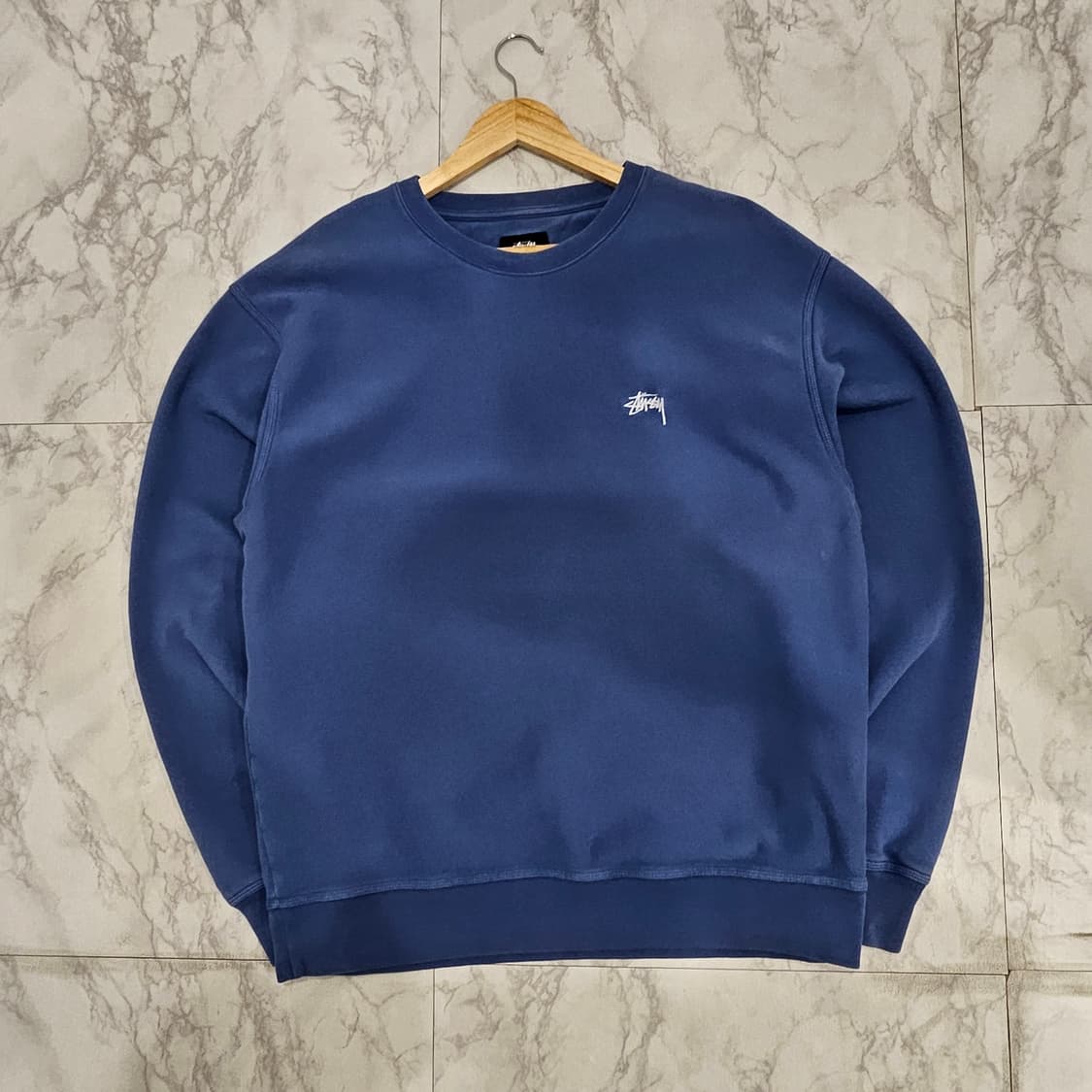 정품 스투시 블루 스웻 맨투맨 XL 상품이미지1