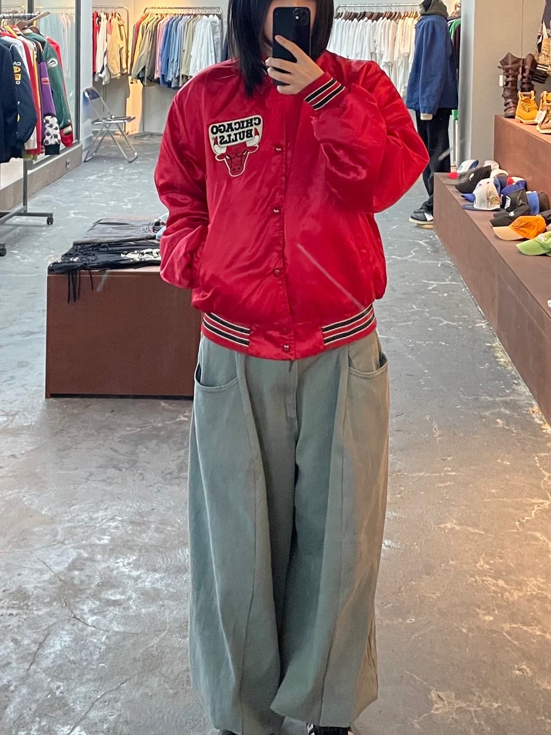 90s 시카고불스 빈티지 새틴 자켓 H1145 상품이미지1