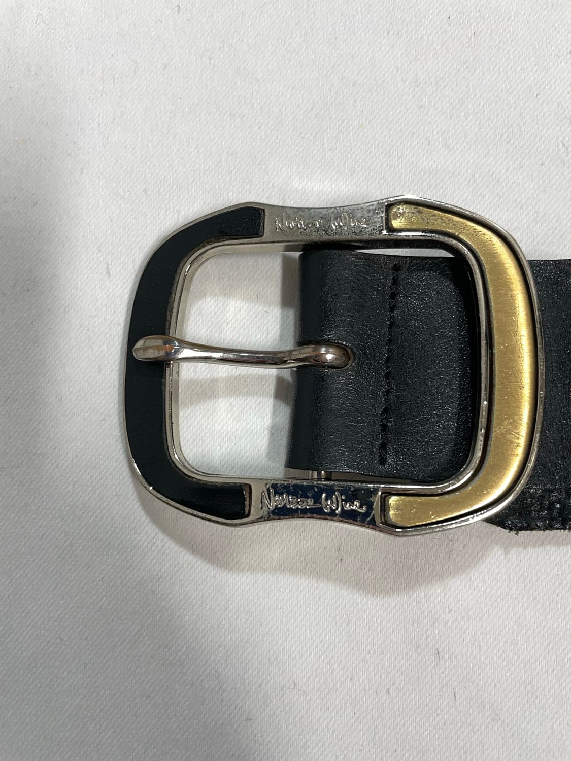 넘버나인 더블 버클 레더 벨트 상품이미지2