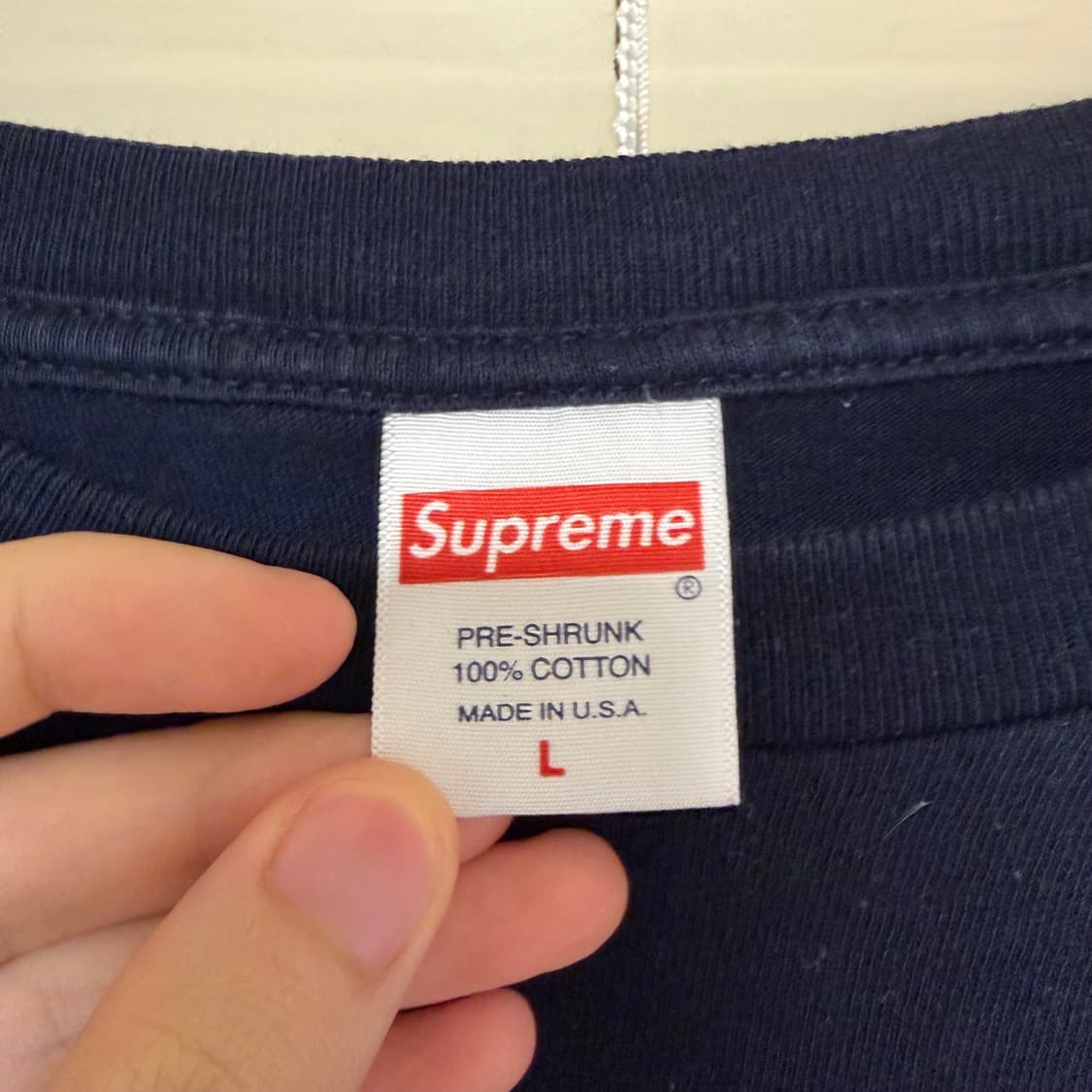 슈프림 Supreme 박스로고 롱슬리브 긴팔 티셔츠 네이비 L 상품이미지5