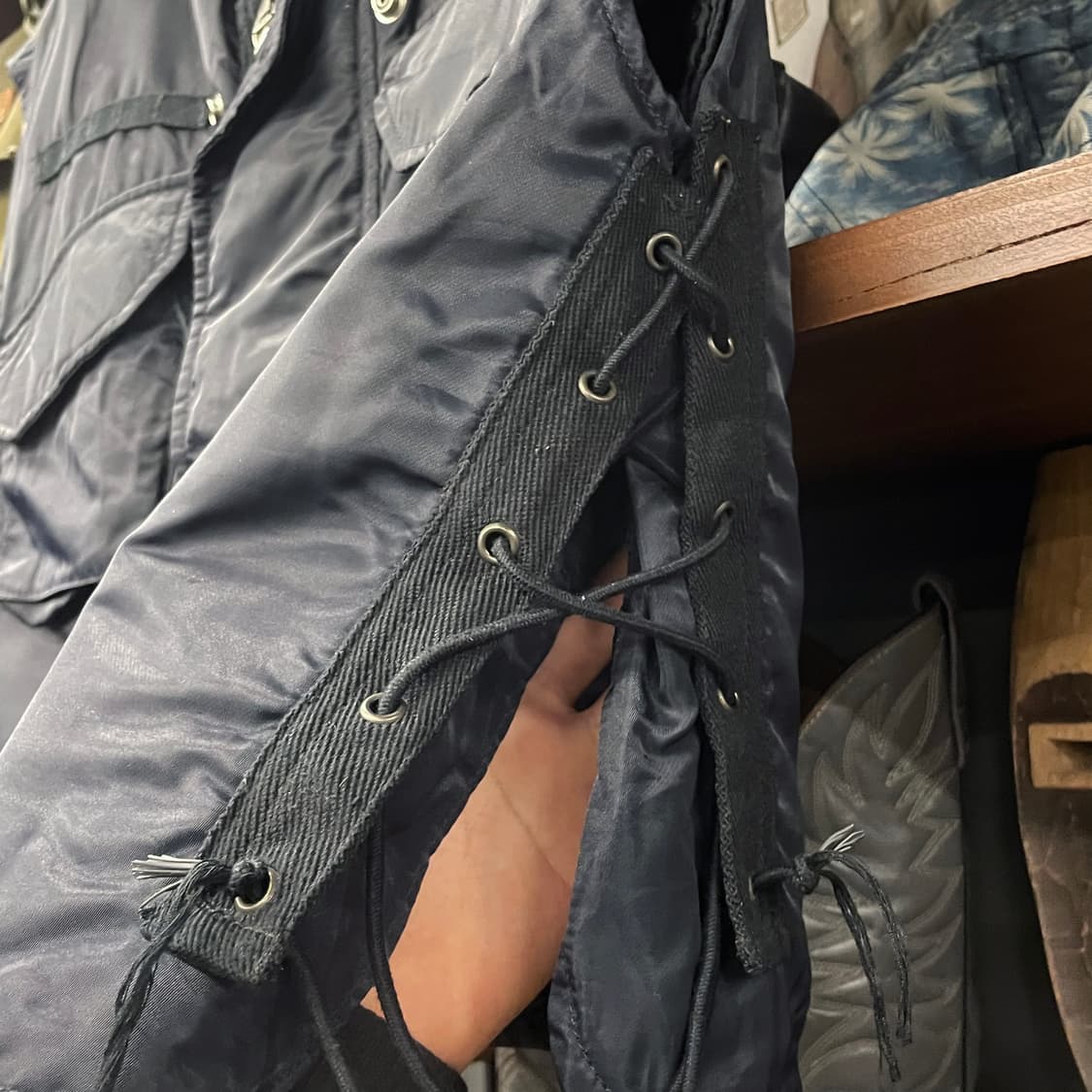 Schott 쇼트 플라이트 타입 가먼트 내피 퀼팅 조끼 베스트 N58 상품이미지6