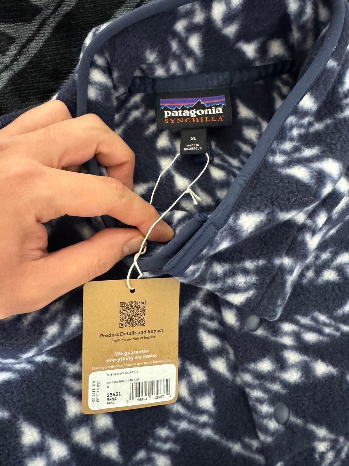 파타고니아 신칠라 스냅 티 풀 오버 신치드 플라이트 : 뉴 네이비 상품이미지4