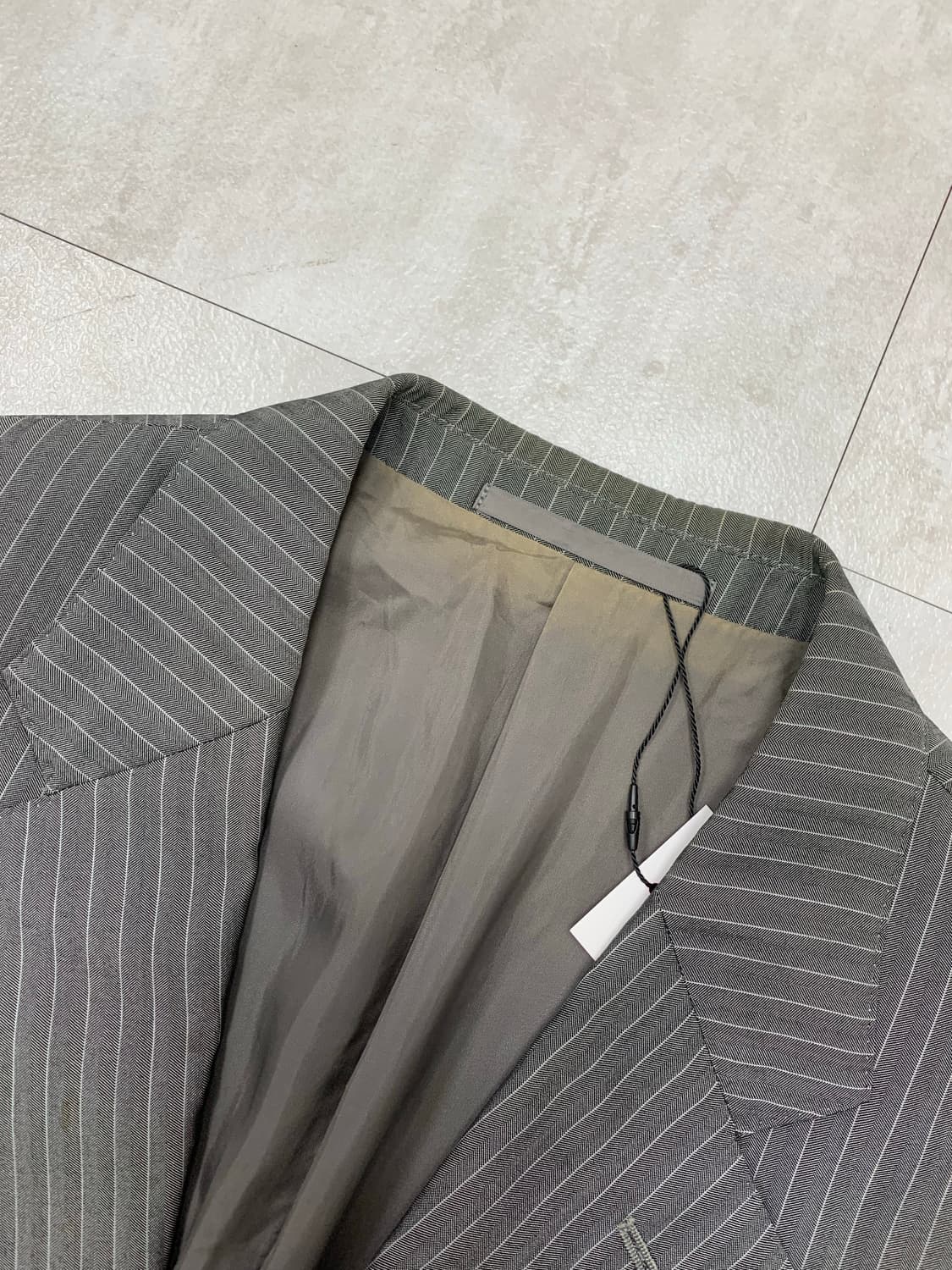 아르마니 그레이 스트라이프 블레이저 #326 상품이미지3