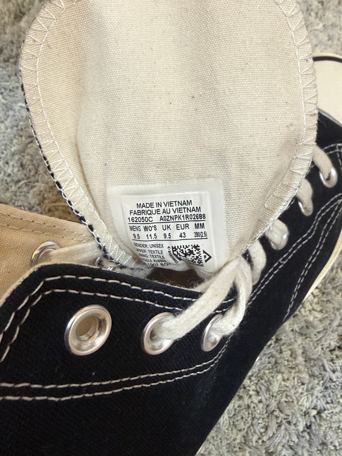 [280] 컨버스 척 70 하이 블랙 하이 스니커즈 상품이미지6