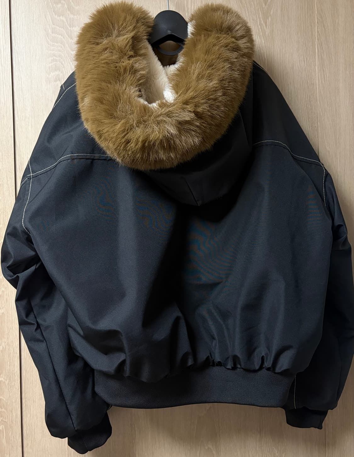 후드 퍼 블랙 항공점퍼 파카 블랙 M 상품이미지3