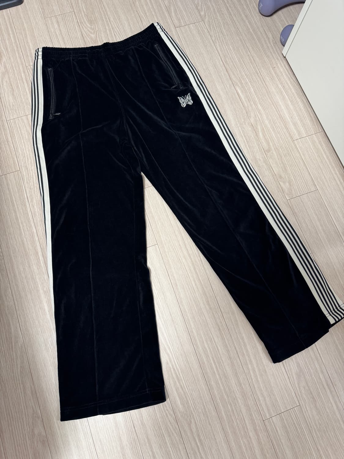 니들스 LHP 벨루어 트랙 팬츠 바지 화이트블랙 M 상품이미지2