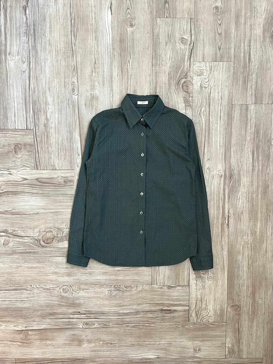 CHILD WOMAN 도트 올리브 카키 셔츠 상품이미지1