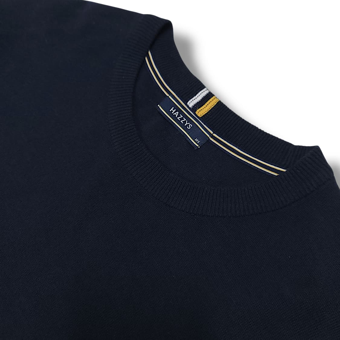 [105] 헤지스 네이비&화이트 컬러블럭 코튼 니트 상품이미지7