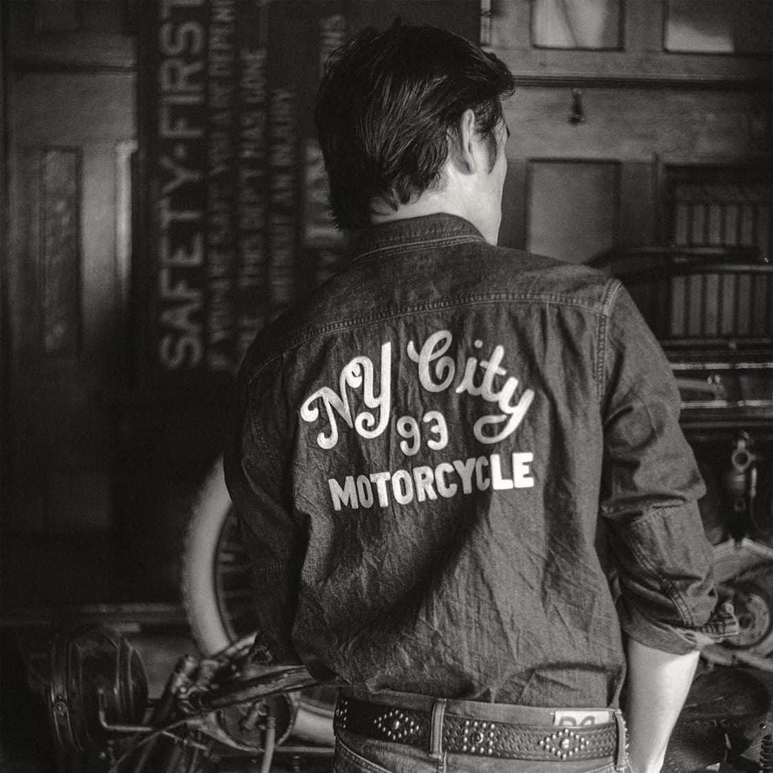 더블알엘 임브로이더 데님 워크셔츠 라지사이즈 상품이미지1