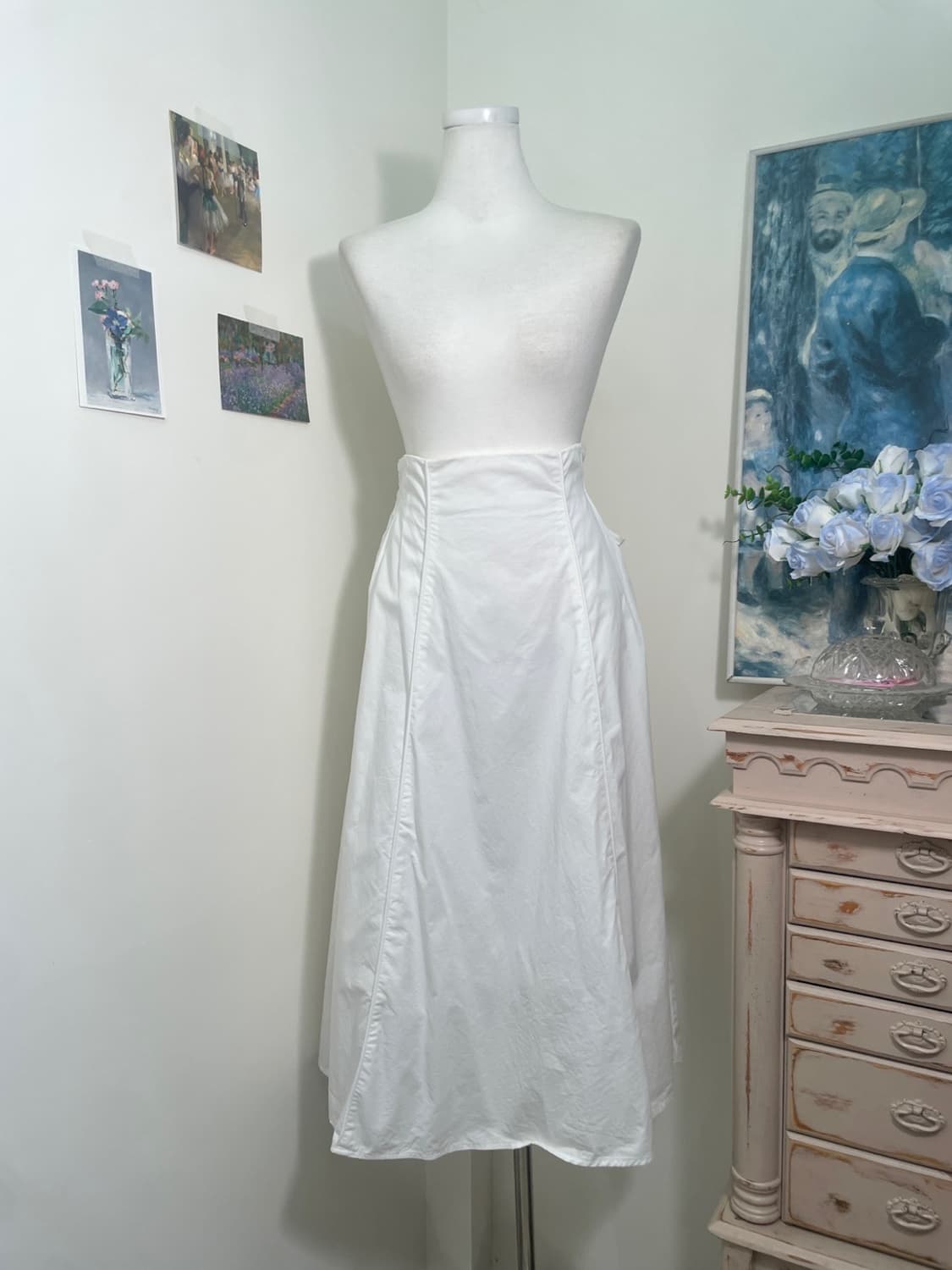 white back bow cotton a-line banding ski 상품이미지1