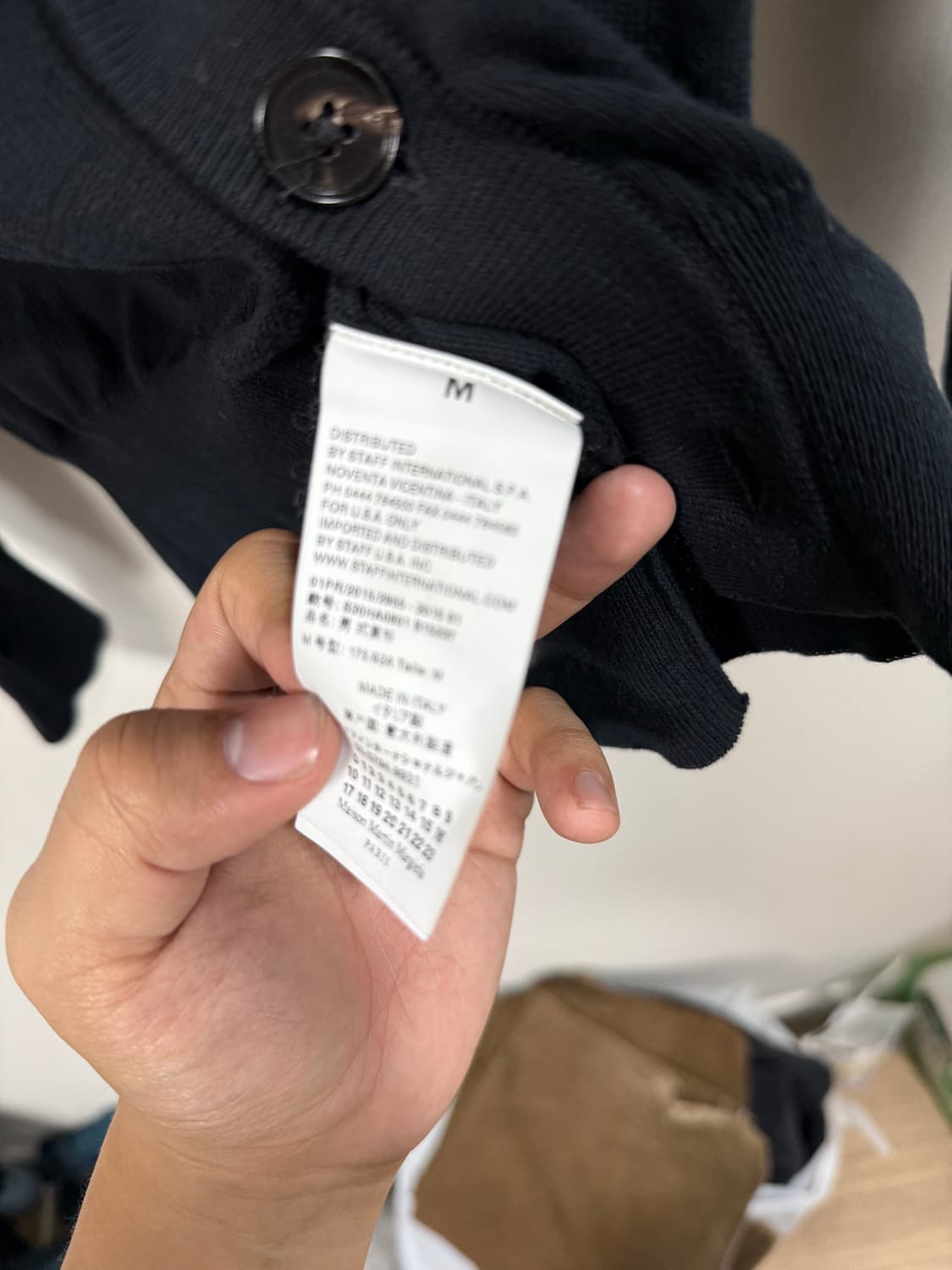 마르지엘라 레더 엘보우 가디건 상품이미지5