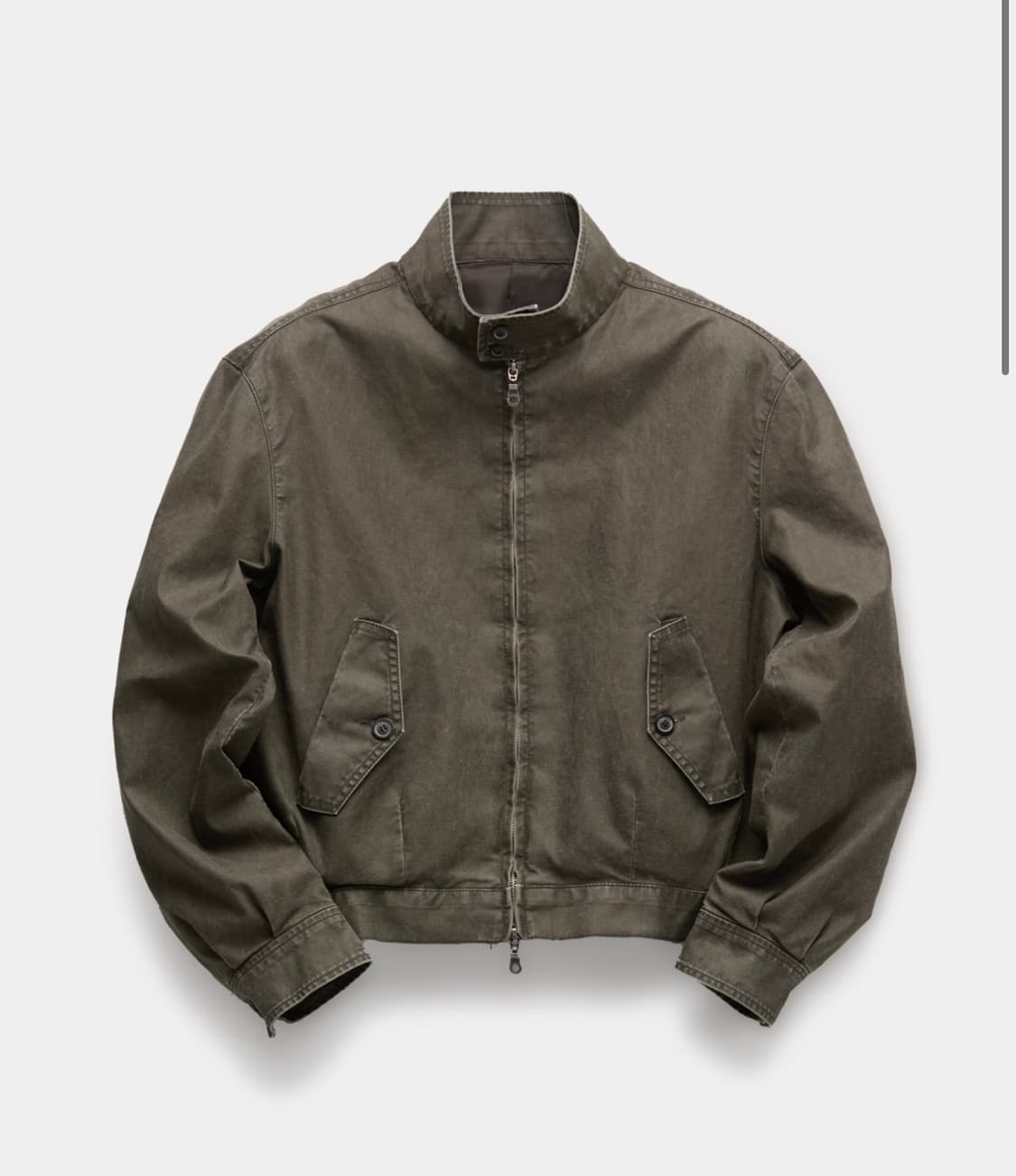 쿠어 크롭 워시드 해링턴 자켓 S 상품이미지1