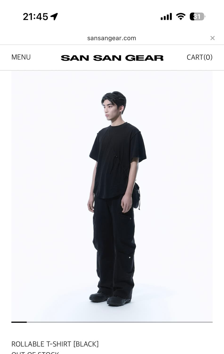 ROLLABLE T-SHIRT [BLACK] 상품이미지4