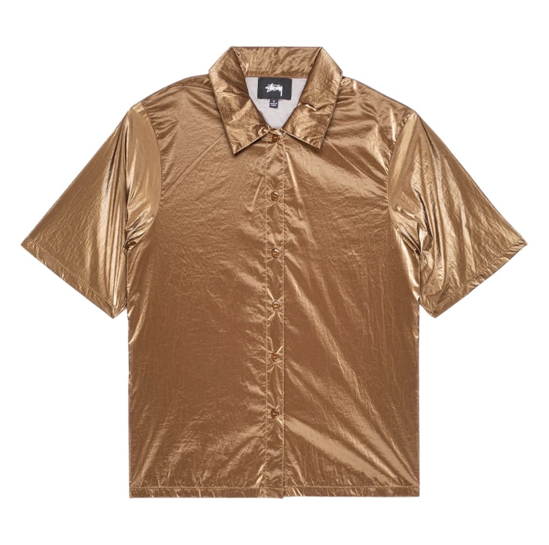Stussy Shiny Button Down Bronze 상품이미지4