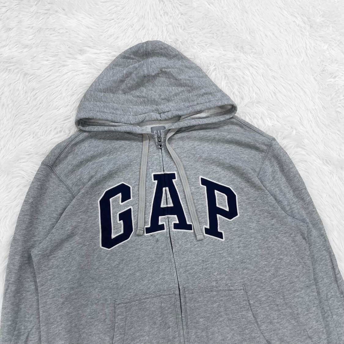 갭 GAP 스펠 로고 후드집업 그레이 상품이미지3