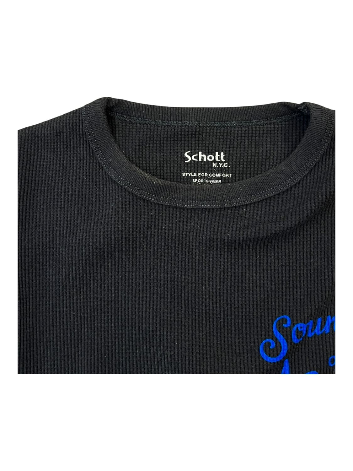 쇼트 프린팅 와플 긴팔티 블랙 #csz1168 상품이미지8