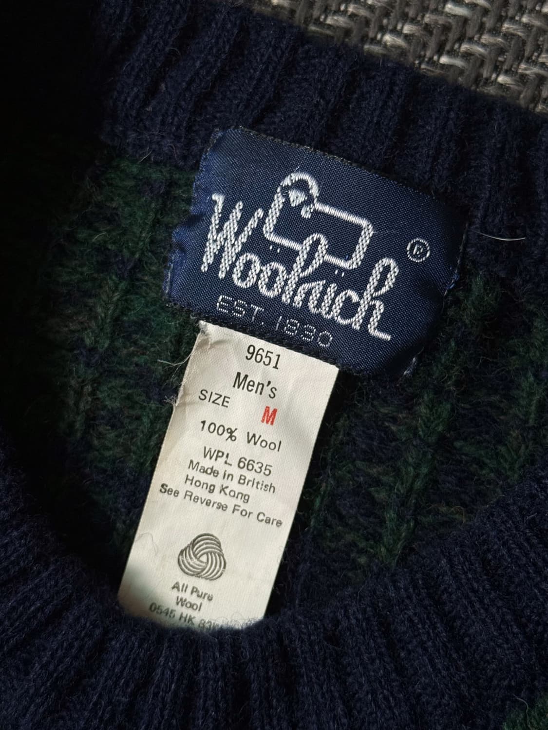 90s 울리치 내추럴 패턴 빈티지 스웨터 (100-105) 상품이미지3