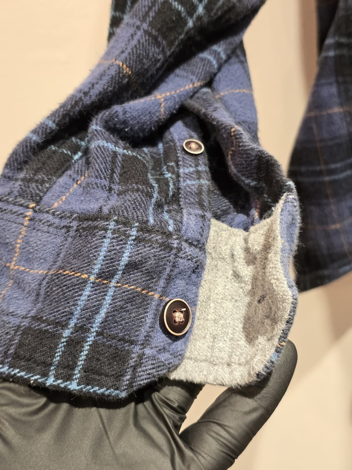 Lee Blue Plaid Flannel Shirt 상품이미지3