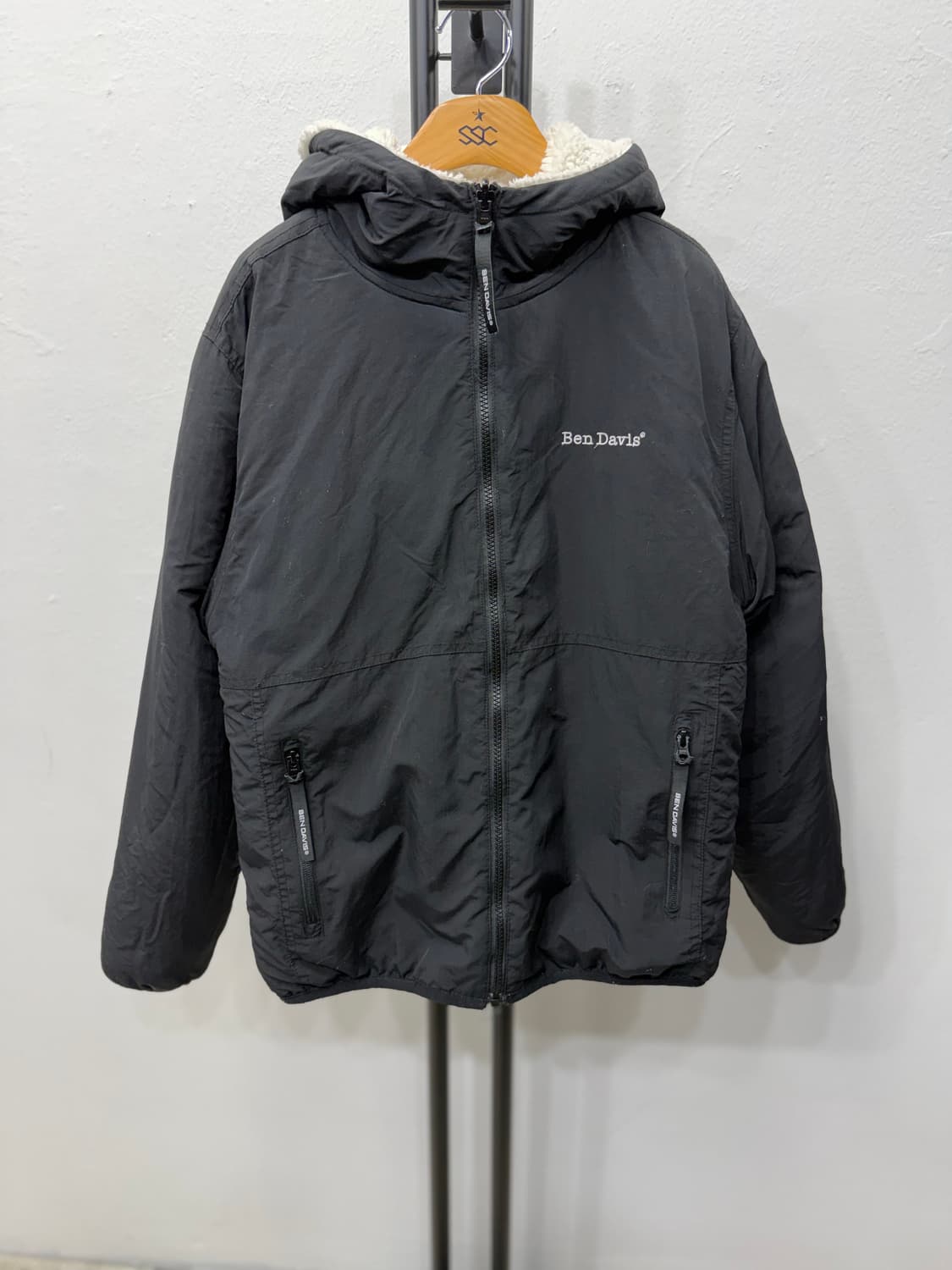 정품) 벤데이비스 리버시블 양털 후리스 자켓 M 상품이미지4