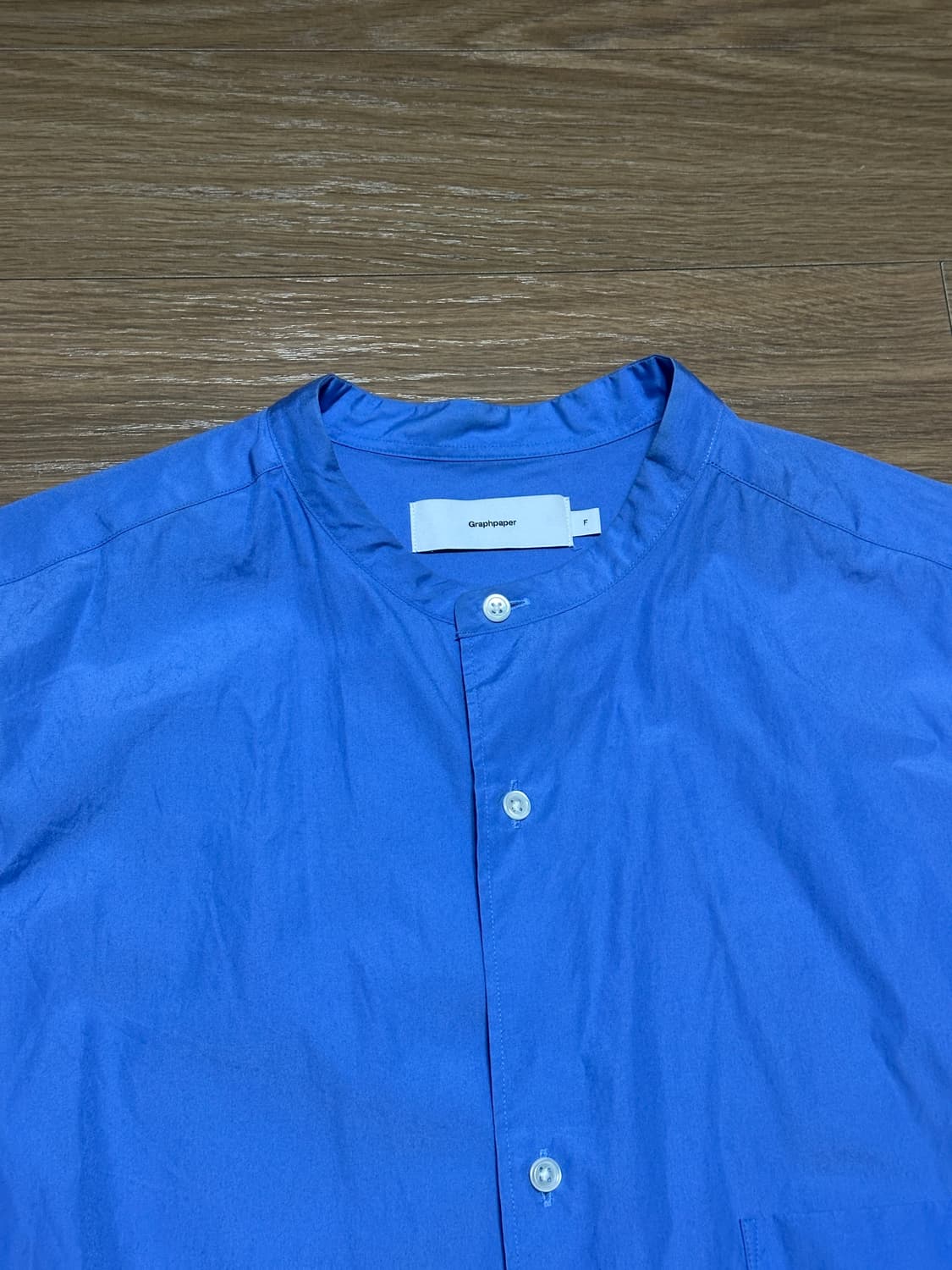 그라프페이퍼 포플린 Sax 셔츠 F 사이즈 상품이미지3
